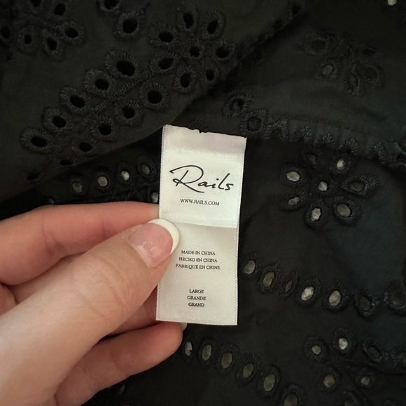 Rails Black  Clementine Eyelet Midi Dress - Picture 9 of 10